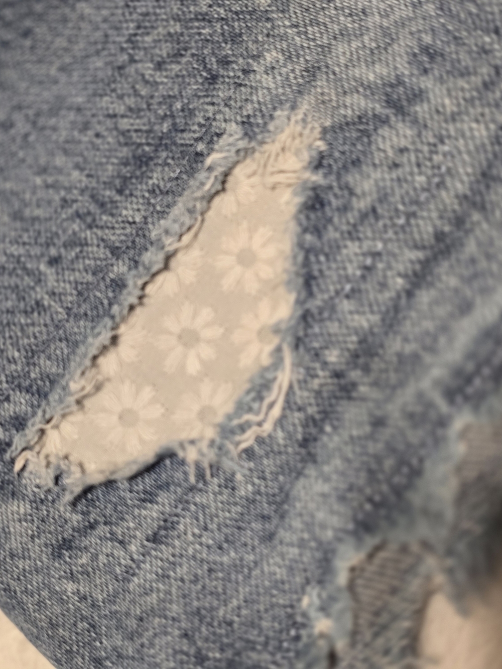 Cat & Jack Girl's Distressed Denim Shorts - Blue - Picture 5 of 9